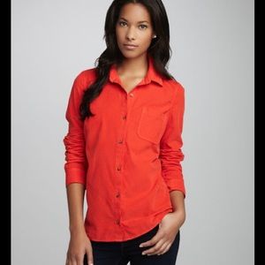 Splendid St. Martin orange button up shirt